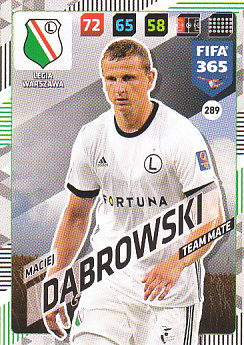Maciej Dabrowski Legia Warszawa 2018 FIFA 365 #289